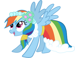 Size: 5263x4127 | Tagged: safe, artist:waranto, character:rainbow dash, absurd resolution, bridesmaid, bridesmaid dress, clothing, dress, simple background, transparent background, vector
