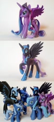Size: 800x1800 | Tagged: safe, artist:oak23, character:nightmare moon, character:princess luna, species:pony, brushable, comparison, custom, figure, filly, group shot, irl, photo, toy, woona