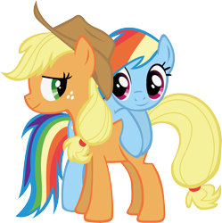 Size: 5738x5760 | Tagged: dead source, safe, artist:waranto, character:applejack, character:rainbow dash, ship:appledash, absurd resolution, female, lesbian, shipping, simple background, transparent background, vector
