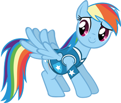Size: 4616x3942 | Tagged: dead source, safe, artist:waranto, character:rainbow dash, species:pegasus, species:pony, episode:winter wrap up, g4, my little pony: friendship is magic, clothing, female, mare, scene interpretation, simple background, solo, spread wings, transparent background, vector, vest, weather team, wings, winter wrap up vest