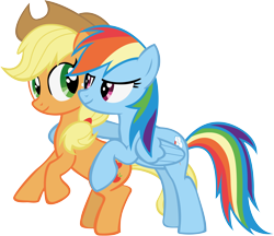 Size: 5702x4928 | Tagged: safe, artist:waranto, character:applejack, character:rainbow dash, species:earth pony, species:pegasus, species:pony, absurd resolution, duo, duo female, female, simple background, transparent background, vector