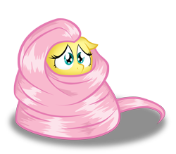 Size: 3508x3066 | Tagged: safe, artist:zackira, character:fluttershy, cute, hair, hiding, high res, shy