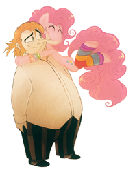 Size: 786x1000 | Tagged: safe, artist:technaro, character:pinkie pie, species:human, crossover, the penguin