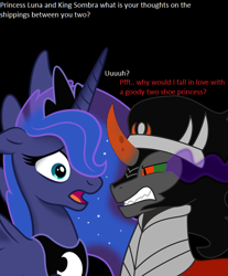 Size: 616x744 | Tagged: safe, artist:nukarulesthehouse1, character:king sombra, character:princess luna, ship:lumbra, female, male, shipping, straight