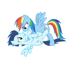 Size: 9752x7502 | Tagged: safe, artist:waranto, character:rainbow dash, character:soarin', ship:soarindash, absurd resolution, female, male, shipping, simple background, straight, transparent background, vector