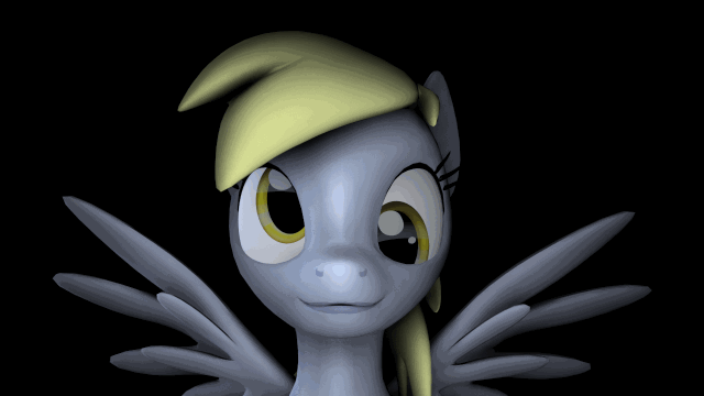 Size: 640x360 | Tagged: safe, artist:chaotrix, character:derpy hooves, species:pegasus, species:pony, 3d, animated, female, food, mare, muffin, sad, source filmmaker