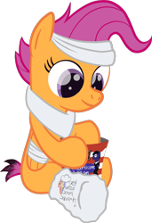 Size: 900x1313 | Tagged: safe, artist:manateemckenzie, character:scootaloo, cast, stephen colbert