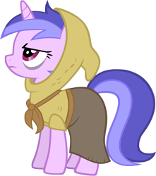 Size: 3000x3400 | Tagged: safe, artist:m99moron, character:sea swirl, species:pony, species:unicorn, episode:hearth's warming eve, g4, my little pony: friendship is magic, background pony, bags under eyes, clothing, female, hood, mare, outfit catalog, simple background, solo, transparent background, unicorn tribe, vector