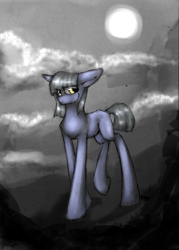 Size: 1793x2510 | Tagged: safe, artist:iceminth, character:limestone pie, female, moon, night, solo