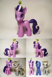 Size: 875x1313 | Tagged: safe, artist:oak23, character:blues, character:derpy hooves, character:noteworthy, character:screwball, species:pony, brushable, custom, cyclops, donny swineclop, irl, photo, toy