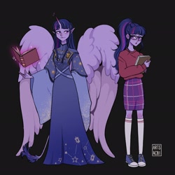 Size: 2048x2048 | Tagged: safe, artist:bats_acbi, character:twilight sparkle (scitwi), species:eqg human, species:human, g4, my little pony:equestria girls, ponied up