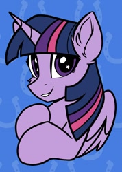 Size: 988x1384 | Tagged: safe, artist:sonigiraldo, character:twilight sparkle, character:twilight sparkle (alicorn), species:alicorn, species:pony, g4, cute, looking at you, simple background, solo