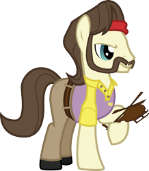 Size: 1529x1756 | Tagged: safe, artist:smashinator, species:earth pony, species:pony, g4, ace, ace point, chocolate helicopter, clothing, coach (l4d2), crossover, left 4 dead 2, male, simple background, solo, stallion, transparent background