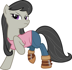 Size: 3257x3161 | Tagged: safe, artist:smashinator, character:octavia melody, species:earth pony, species:pony, g4, clothing, crossover, female, high res, left 4 dead 2, mare, rochelle, simple background, solo, transparent background