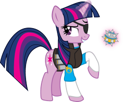 Size: 957x777 | Tagged: safe, artist:smashinator, character:twilight sparkle, species:pony, species:unicorn, g4, crossover, demoman, female, mare, raised hoof, simple background, solo, team fortress 2, transparent background
