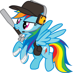 Size: 804x805 | Tagged: safe, artist:smashinator, character:rainbow dash, species:pegasus, species:pony, g4, baseball bat, crossover, female, mare, mouth hold, scout, simple background, solo, team fortress 2, transparent background