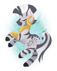 Size: 2000x2500 | Tagged: safe, artist:justasuta, character:zecora, species:pony, species:zebra, abstract background, bracelet, ear piercing, earring, eyes closed, female, hooves, jewelry, lineless, mare, neck rings, piercing, quadrupedal, simple background, solo, transparent background, vector