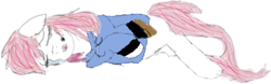Size: 390x122 | Tagged: safe, artist:queen luna/luna the great, species:pony, clothing, crying, doctor who, jacket, nightmare, ponified, rose tyler, sleeping, solo, vortex manipulator