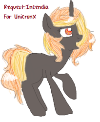 Size: 313x381 | Tagged: safe, artist:queen luna/luna the great, oc, oc only, oc:incendia, species:pony, fanfic:antipodes, solo