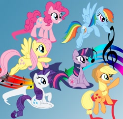Size: 1218x1180 | Tagged: safe, artist:mlpazureglow, character:applejack, character:fluttershy, character:pinkie pie, character:rainbow dash, character:rarity, character:twilight sparkle, mane six