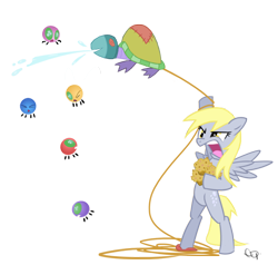 Size: 720x684 | Tagged: safe, artist:yikomega, character:derpy hooves, species:pegasus, species:pony, female, mare, parasprite