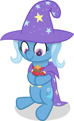 Size: 553x900 | Tagged: safe, artist:manateemckenzie, character:big mcintosh, character:trixie, species:pony, species:unicorn, g4, female, male, mare, plushie, rarepair, shipping, simple background, sitting, straight, transparent background, trixmac