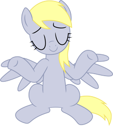 Size: 7000x7792 | Tagged: safe, artist:the-aziz, character:derpy hooves, species:pegasus, species:pony, episode:rainbow falls, g4, my little pony: friendship is magic, .svg available, absurd resolution, eyes closed, female, mare, shrug, simple background, solo, transparent background, vector