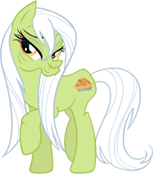 Size: 1000x1138 | Tagged: safe, artist:draikjack, character:granny smith, bedroom eyes, hilarious in hindsight, simple background, transparent background, vector, wet mane