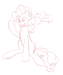 Size: 1198x1413 | Tagged: safe, artist:magic-violet, character:pinkie pie, female, sketch, solo