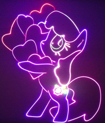 Size: 1084x1268 | Tagged: safe, artist:laserpon3, character:cheerilee, female, laser, photo, solo, valentine's day