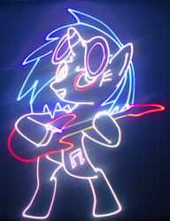 Size: 3000x3899 | Tagged: safe, artist:laserpon3, character:dj pon-3, character:vinyl scratch, female, laser, photo, solo