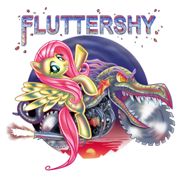 Size: 811x800 | Tagged: dead source, safe, artist:hezaa, character:fluttershy, species:dragon, species:pegasus, species:pony, album cover, artifact, badass, badass adorable, buzzsaw, circular saw, cute, female, flutterbadass, flying, grin, judas priest, looking at you, metal as fuck, motorcycle, objectification, open mouth, painkiller, parody, pointing, ponified, ponified album cover, pony history, sawblade, simple background, smiling, solo, spread wings, text, transparent background, underhoof, wings