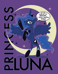 Size: 669x846 | Tagged: safe, artist:hezaa, character:princess luna, clothing, crossover, dialogue, female, parody, rearing, sailor moon, socks, solo, speech bubble