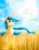 Size: 900x1164 | Tagged: safe, artist:fantazyme, oc, oc only, species:earth pony, species:pony, nation ponies, braid, cloud, eyelashes, flower, lidded eyes, ribbon, sky, solo, sun, ukraine, wheat, wreath