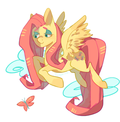 Size: 1280x1308 | Tagged: safe, artist:tomoe-chi, character:fluttershy, species:pegasus, species:pony, female, mare, solo