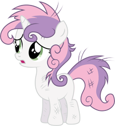 Size: 1969x2155 | Tagged: safe, artist:candy-muffin, character:sweetie belle, episode:just for sidekicks, g4, my little pony: friendship is magic, female, messy mane, simple background, solo, transparent background, vector