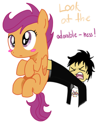 Size: 1801x2317 | Tagged: safe, artist:staticwave12, character:scootaloo, species:human, blushing