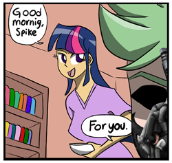 Size: 512x485 | Tagged: safe, artist:gtapia91, edit, character:spike, character:twilight sparkle, species:human, bane, baneposting, humanized, meme, the dark knight rises