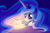 Size: 1280x845 | Tagged: safe, artist:creamy_roux, character:princess luna, species:alicorn, species:pony, g4, clothing, crown, cute, ethereal mane, female, firefly, galaxy mane, hoof shoes, jar, jewelry, looking at something, lunabetes, lying down, mare, prone, regalia, shoes, signature, smiling, solo, wingding eyes
