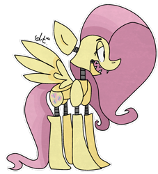 Size: 1024x1128 | Tagged: safe, artist:dizzee-toaster, character:fluttershy, animatronic, female, five nights at aj's, flutterbot, solo
