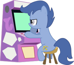 Size: 1139x1000 | Tagged: safe, artist:twitchy-tremor, character:archer, episode:hearts and hooves day, g4, my little pony: friendship is magic, arcade game, archer (character), scootablue