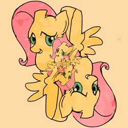 Size: 800x800 | Tagged: safe, artist:moyamoya kuroi, character:fluttershy, female, fractal, recursion, solo, surreal, wat, wtf
