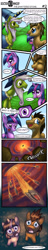 Size: 900x4708 | Tagged: safe, artist:cybertoaster, character:doctor whooves, character:star swirl the bearded, character:time turner, character:twilight sparkle, comic, crossover, shattered stone (comic), tardis