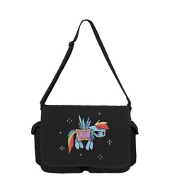 Size: 1000x1000 | Tagged: safe, artist:yikomega, official, character:rainbow dash, bag, crossover, messenger bag, nyan cat, poptart, simple background, welovefine, white background