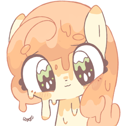 Size: 800x800 | Tagged: safe, artist:wasu, character:carrot top, character:golden harvest, cute, cutie top, female, goo pony, original species, pixiv, solo