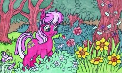 Size: 667x400 | Tagged: safe, artist:stellarina, character:cheerilee, species:earth pony, species:pony, female, mare, solo, tree