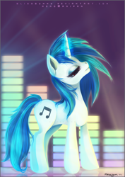 Size: 800x1129 | Tagged: safe, artist:felynea, character:dj pon-3, character:vinyl scratch, female, solo
