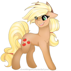 Size: 1000x1000 | Tagged: safe, artist:chocolateponi, character:applejack, female, solo