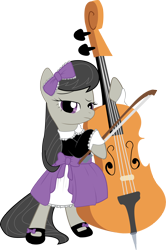 Size: 1990x3000 | Tagged: safe, artist:candy-muffin, character:octavia melody, cello, clothing, female, lolita fashion, musical instrument, simple background, solo, transparent background, vector