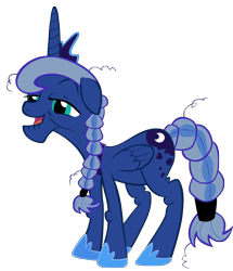 Size: 4000x4651 | Tagged: safe, artist:bednarowski, character:princess luna, female, old, simple background, solo